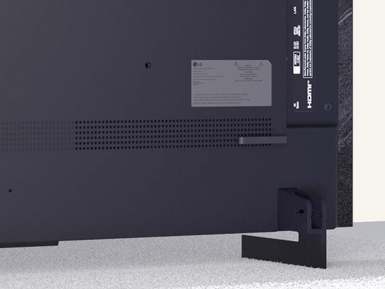 Installationsvideo zur Montage des Standfußes für den LG OLED evo AI C4 Fernseher.